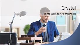  Presentation with notary - Cool new slides with water law - young male notary working backdrop and a white colored foreground