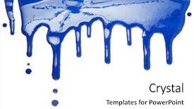  Presentation with dripping paint - Colorful theme enhanced with water leak - paint dripping isolated on white backdrop and a white colored foreground