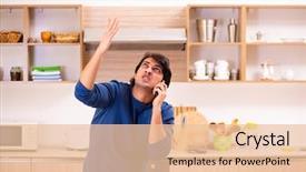  Presentation with neighbors - PPT theme enhanced with water leakage from the neighbors background and a lemonade colored foreground