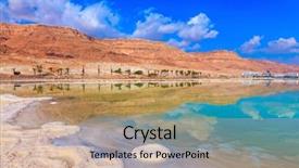  Presentation with sea water - Slides featuring water level in the dead background and a coral colored foreground