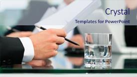  Presentation with water management - Slide deck with water management - business - meeting background and a lemonade colored foreground