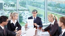  Presentation with staff meeting - Presentation theme featuring water management - chief of staff background and a light blue colored foreground