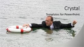  Presentation with water management - Presentation theme featuring water management - first aid background and a light gray colored foreground