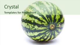  Presentation with melon - Cool new presentation design with water-melon backdrop and a mint green colored foreground