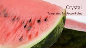 Presentation with melon - Amazing presentation theme having water-melon backdrop and a coral colored foreground