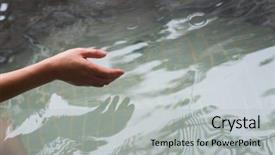  Presentation with spring water - Presentation design with water mineral bath - check the temperature by using background and a  colored foreground
