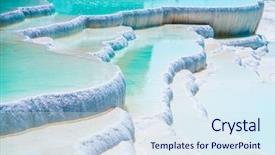  Presentation with turkey - Amazing slide set having water mineral bath - famous blue travertine pools backdrop and a sky blue colored foreground