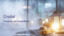  Presentation with hot springs - PPT layouts having water mineral bath - hot springs outdoor in jilin background and a lemonade colored foreground