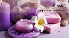  Presentation with spa - Audience pleasing PPT theme consisting of water nature bath - spa treatments on colorful background backdrop and a coral colored foreground