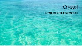  Presentation with centrifugal pump motor in water - Slides having water of a tropical sea background and a  colored foreground