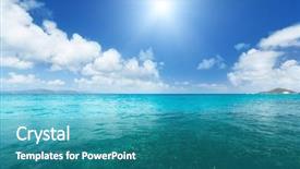  Presentation with water sun - Cool new slide set with water of indian ocean backdrop and a  colored foreground