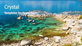  Presentation with tahoe - Audience pleasing slide set consisting of water of the lake tahoe backdrop and a teal colored foreground