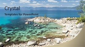  Presentation with hidden - Colorful slide deck enhanced with water of the lake tahoe backdrop and a light blue colored foreground