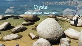  Presentation with clear water - Presentation design featuring water of the lake tahoe background and a ocean colored foreground