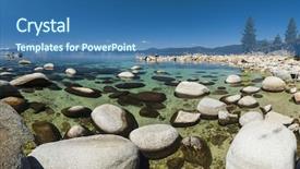  Presentation with hidden - Beautiful slide set featuring water of the lake tahoe backdrop and a ocean colored foreground