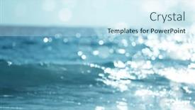  Presentation with sea water - Cool new slides with water of tropical sea bokeh out of focus backdrop and a cool aqua colored foreground
