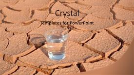  Presentation with evaporation - PPT theme enhanced with water on arid land background and a coral colored foreground