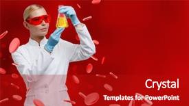  Presentation with blood cancer - Presentation theme featuring water on red blood cell background and a crimson colored foreground