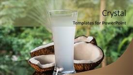  Presentation with coconut water - Cool new presentation theme with water on the black glass backdrop and a mint green colored foreground