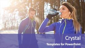  Presentation with eating fish and drink water from pollution oceans - PPT layouts having water on training in winter background and a ocean colored foreground