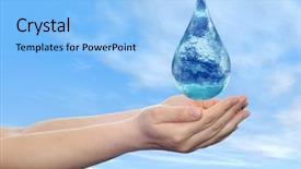  Presentation with rain water falling - PPT layouts enhanced with water or liquid drop falling background and a light blue colored foreground