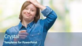  Presentation with down syndrom - Cool new presentation with water over isolated background stress backdrop and a  colored foreground