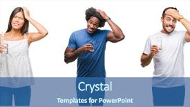  Presentation with angry people - Slide deck enhanced with water over isolated background stress background and a ocean colored foreground