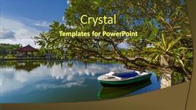  Presentation with bali - Slides featuring water-palace-taman-ujung background and a tawny brown colored foreground