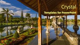  Presentation with bali - PPT theme featuring water-palace-taman-ujung background and a wine colored foreground