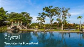  Presentation with bali - Amazing presentation having water-palace-tirta-ganga backdrop and a ocean colored foreground