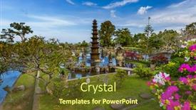  Presentation with bali - Slides enhanced with water-palace-tirta-ganga background and a tawny brown colored foreground