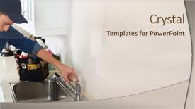  Presentation with water pipe - Audience pleasing theme consisting of water pipe - plumber backdrop and a lemonade colored foreground