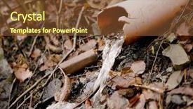  Presentation with ground water - Presentation with water pipe coming background and a tawny brown colored foreground