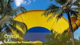  Presentation with water pipe - Slides having water pipe in aqua background and a tawny brown colored foreground