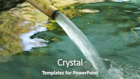  Presentation with water pipe - Audience pleasing theme consisting of water-pipe backdrop and a ocean colored foreground