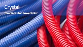  Presentation with water pipe - PPT layouts having water pipes background and a cobalt blue colored foreground