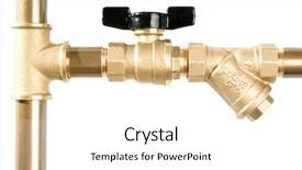  Presentation with industrial piping - Cool new presentation theme with water pipes backdrop and a white colored foreground