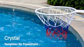  Presentation with water polo - Cool new PPT theme with vigna - forage crops - background texture backdrop and a coral colored foreground.