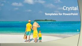  Presentation with old couple - PPT theme consisting of water polo - family on beach young couple background and a  colored foreground