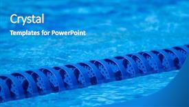  Presentation with swimming pool - Theme with water polo - lane marker for a swimming background and a teal colored foreground