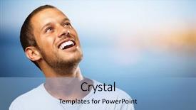  Presentation with beach - Cool new presentation theme with water polo - lucky boy laughing looking up backdrop and a light blue colored foreground