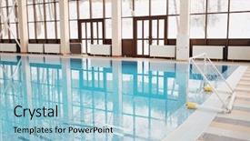  Presentation with water polo - Cool new presentation design with water polo gate backdrop and a light blue colored foreground