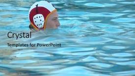 Presentation with goalie - Beautiful PPT layouts featuring water polo goalie backdrop and a  colored foreground