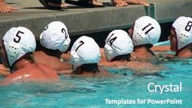  Presentation with polo - Cool new presentation design with water polo series backdrop and a teal colored foreground