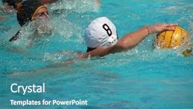  Presentation with water polo - Audience pleasing slides consisting of water polo series backdrop and a teal colored foreground