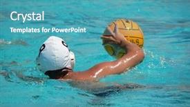  Presentation with polo - Beautiful presentation theme featuring water polo series backdrop and a teal colored foreground