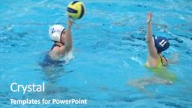  Presentation with polo - Cool new presentation theme with water polo backdrop and a teal colored foreground