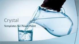  Presentation with water jug - Cool new theme with water-poured-from-a-jug backdrop and a sky blue colored foreground