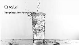  Presentation with water cup - Audience pleasing PPT layouts consisting of water pouring in glass isolated backdrop and a white colored foreground