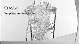  Presentation with pouring water - Amazing PPT layouts having water pouring in glass isolated on white backdrop and a white colored foreground